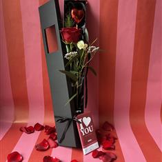 Single Red Rose Gift Box