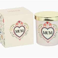 Mum Folk Heart French Tulip Candle