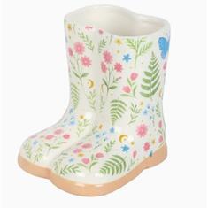 Floral Print Welly Boot Vase